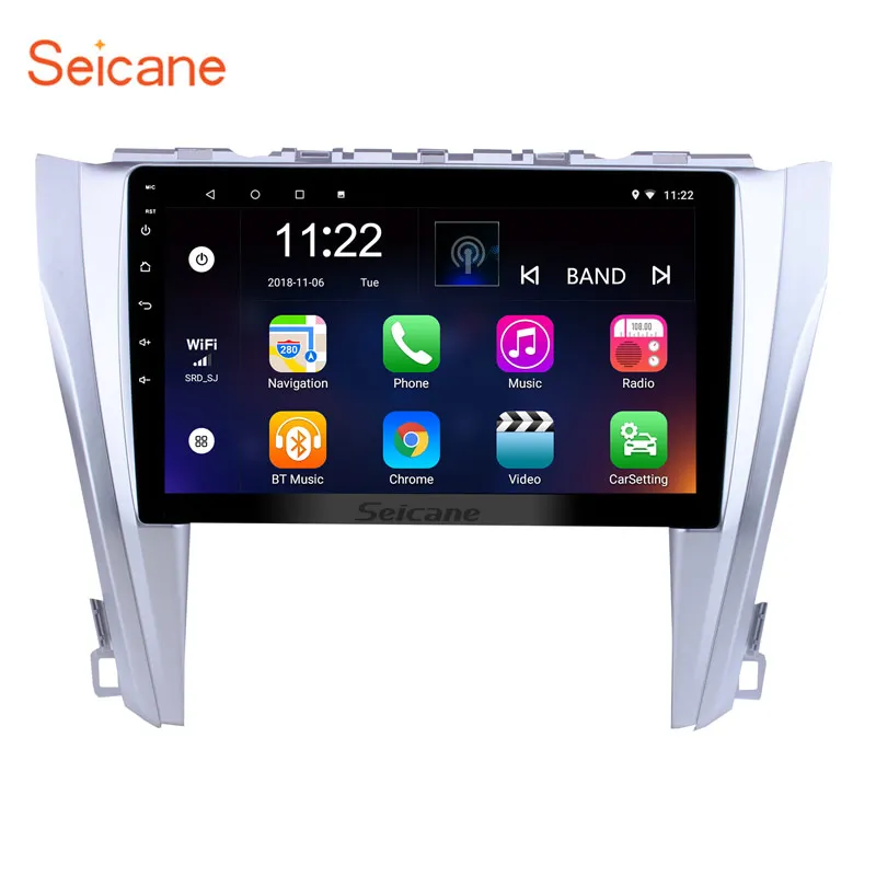 

Seicane Android 8.1 8-Core 10.1 Inch ROM 16GB Car Radio GPS Navi Multimedia Player For 2015 2016 2017 Toyota Camry Support RDS
