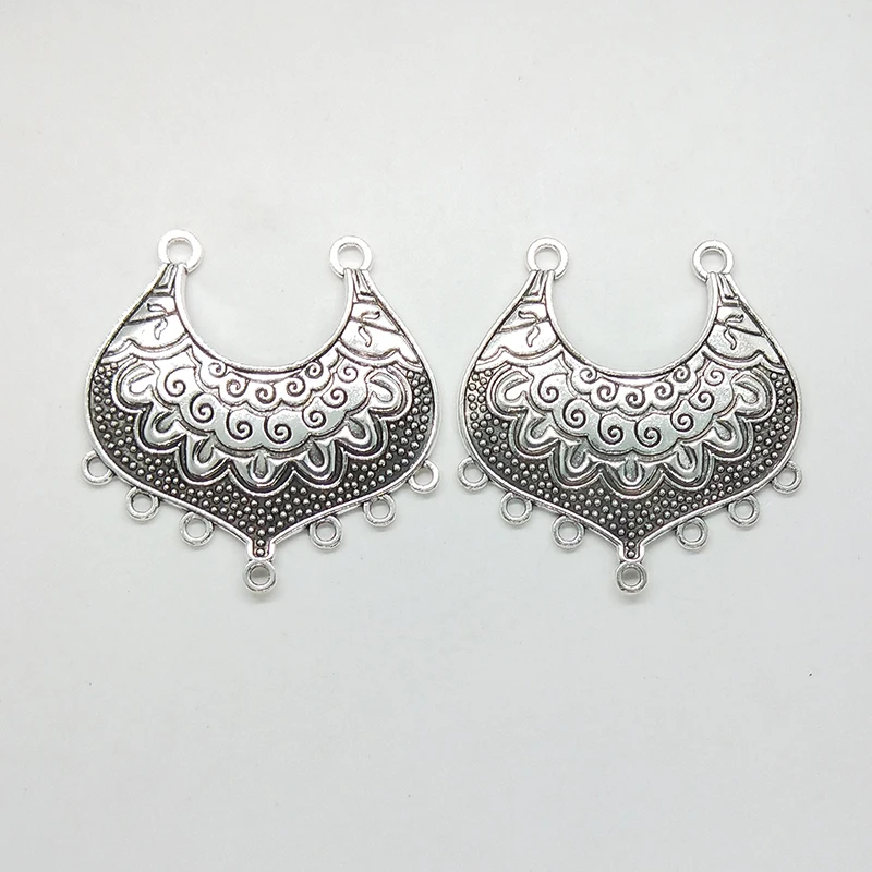 5 шт. пористые подвески для ожерелья 42 х40 мм|silver connectors|zinc alloy connectornecklace connector |