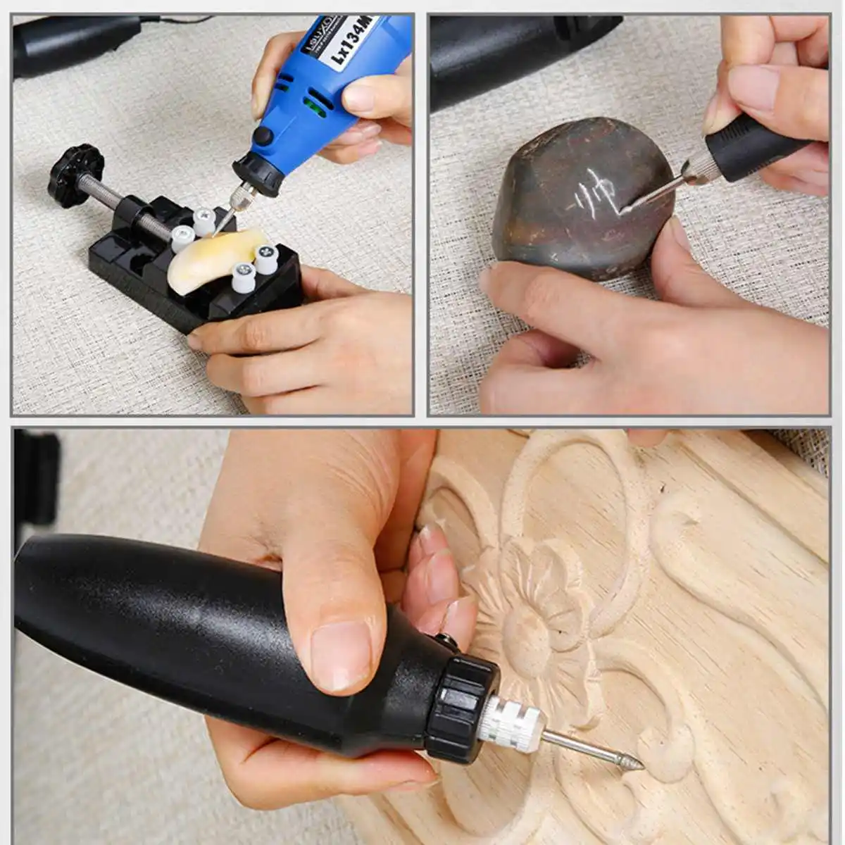 

180Pcs Mini Drill Electric Grinder Sanding Polishing Rotary Tool Kit Accessory Set DIY Craft Power Tools