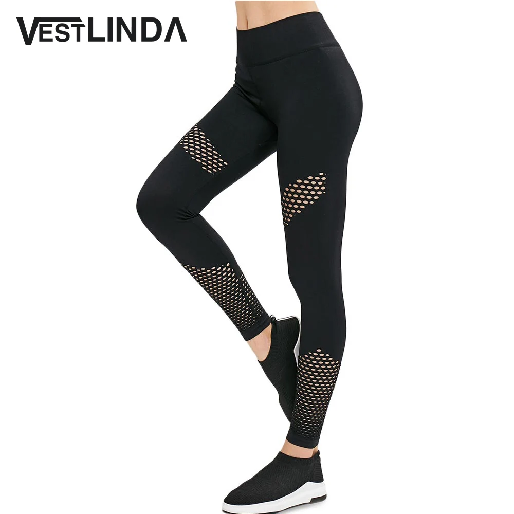 VESTLINDA Workout Leggings Women Pants High Waist Leggings Female Black