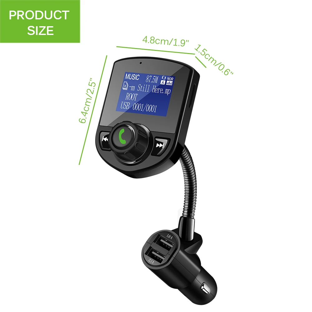 Car FM Transmitter Wireless Bluetooth Car MP3 Player Stereo Audio