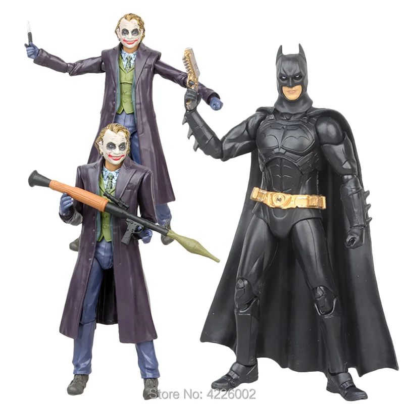 Heath Ledg Joker Dark Kight Batman Model PVC Action Figures villain Collectible Doll Figurine Kids Toys for Children Boys Gift