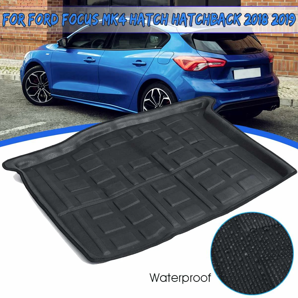 

Car Tray Boot Liner Cargo Rear Trunk Mat Boot Liner Tray Floor Carpet Mud Kick For Ford For Focus MK4 Hatch Hatchback 2018 2019