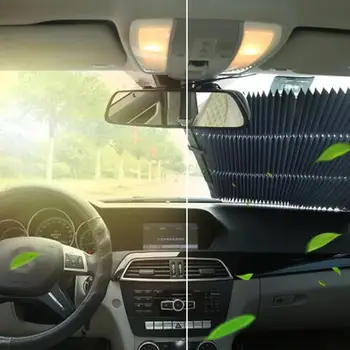 

1PC Universal Telescopic Car Sun Shade Front Windshield Sun Shade Umbrella Car Curtains Adjustable Auto Sunshade Car Accessories