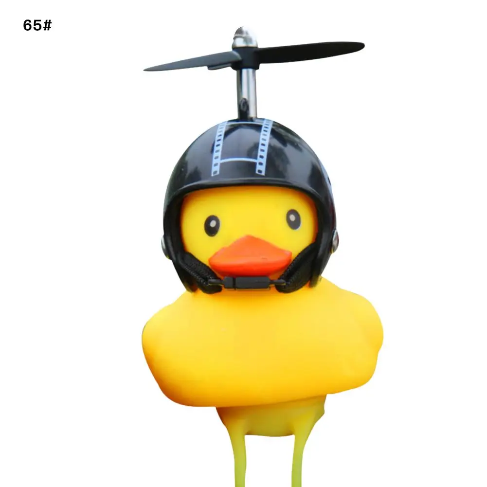 Best Bike Horn Bicycle Lights Bell Lovely Cute Duck Squeeze Helmet Electric Car Horn Lamp for Children Adults 2