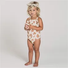 Милый купальник для маленьких девочек; Новинка; летняя пляжная одежда для детей; купальный костюм; бикини; танкини; одежда для плавания