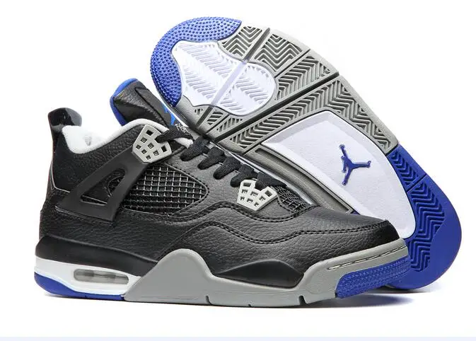 

Free shipping Jordan Air Retro 4 IV Basketball Shoes Low help Sneakers White / Blue Men's Basketball Shoes Jordan 4