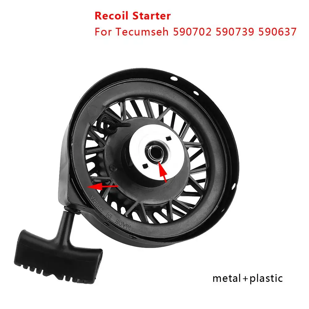 

Recoil Starter Pull Start Assembly Universal for Tecumseh 590702 590739 590637 LV195EA LEV80 LEV115 Recoil Pull Starter