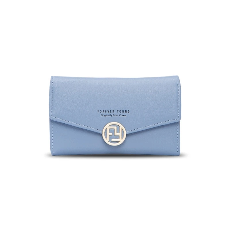 

Ladies Wallet Short Multi-Function Korean Version Magnetic Buckle Folding Multi-Card Position Purse