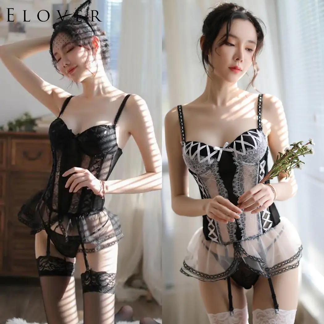 Elover сексуальный комплект нижнего белья ночное белье новая мода женские сетчатые