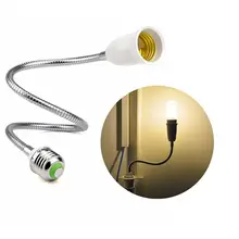 Светодиодный светильник патрон лампы конвертеры адаптер гибкий E27 к E27 20 см длина гибкий удлинитель