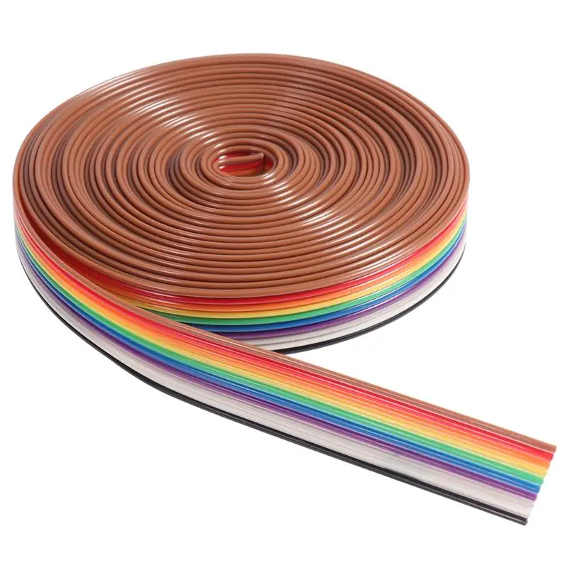 

5M 10 Pin Flexible Extented Rainbow IDC Flat Cable Wire For Medical Instruments Detecting Instruments Digital Products