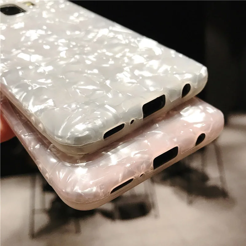 USLION Glitter Dream Shell Pattern Case For Samsung Galaxy S9 S8 Plus IMD TPU Silicon Phone Cover For Smausng S9 Plus Soft Cover