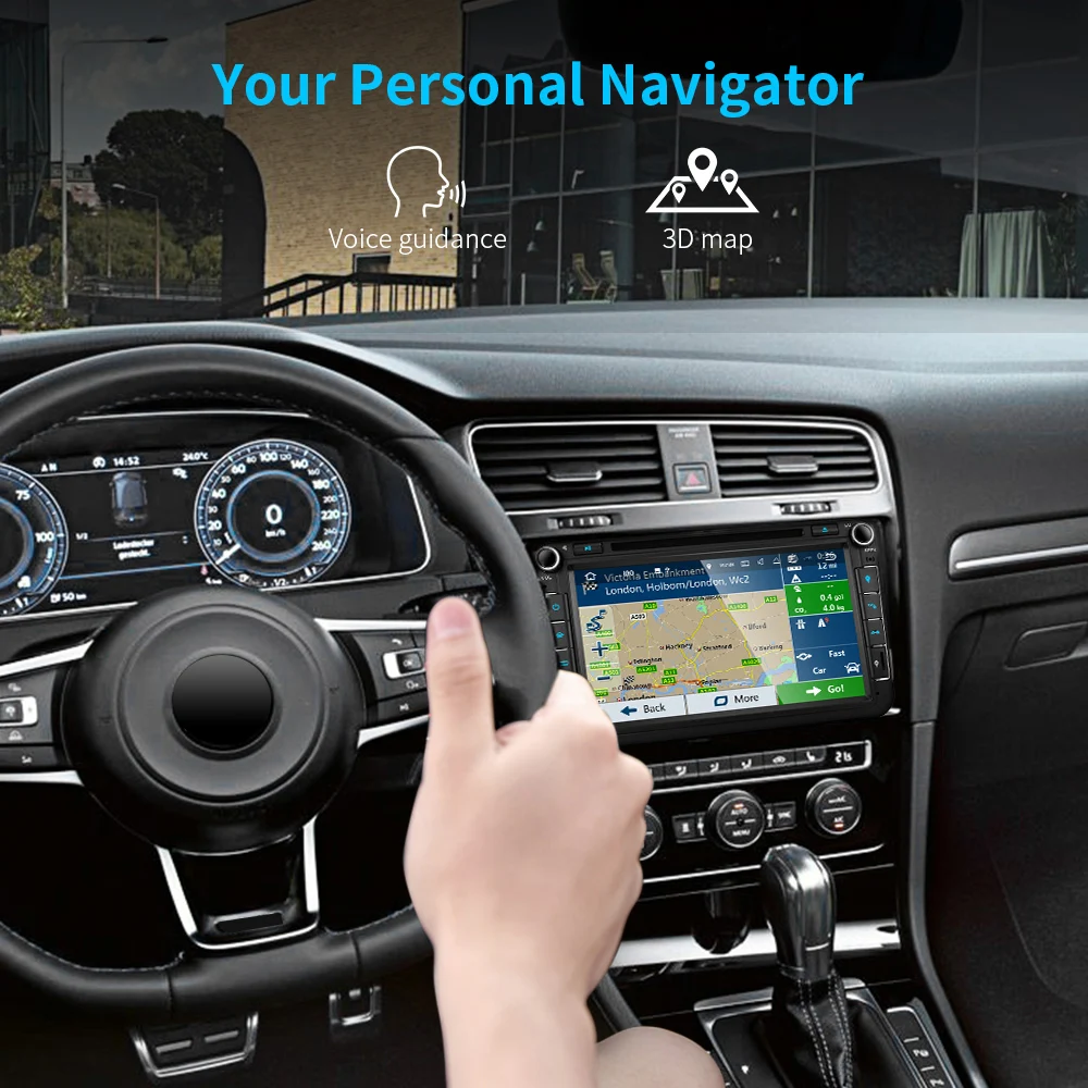 Best ZEEPIN WG8015 8 inch 2 Din Car Multimedia Player Android 8.0 Octa Core DVD Player GPS Wifi Bluetooth FM Rear View for Volkswagen 4