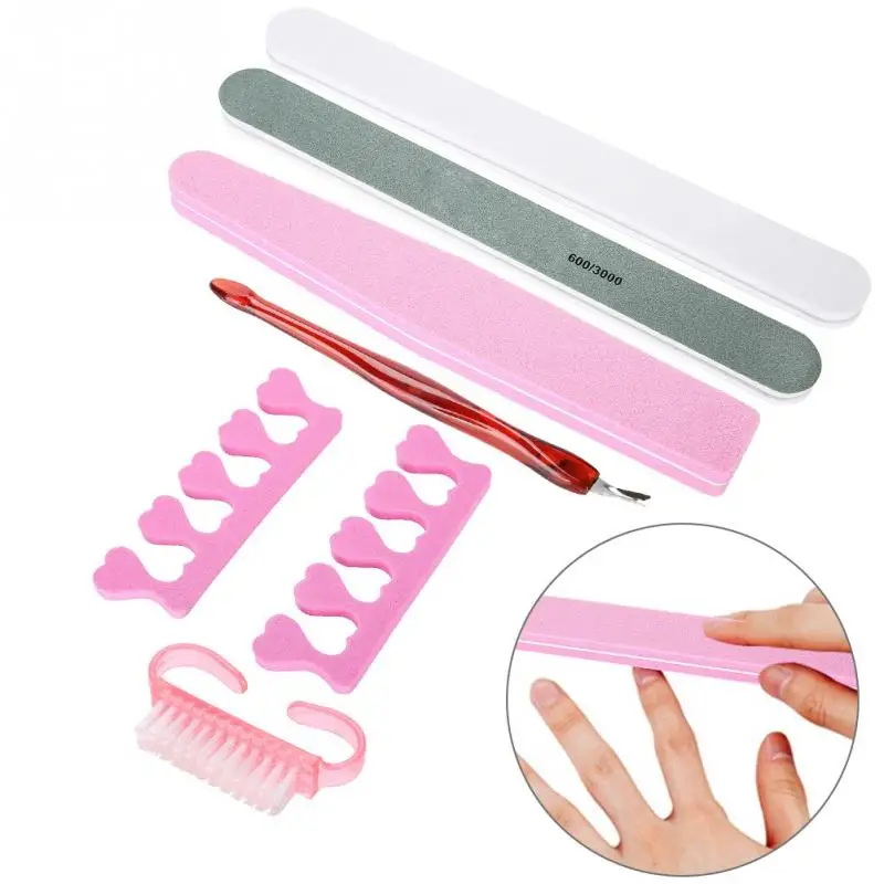 8pcs/Set Nail Files Brush Durable Buffing Grit Sand Fing Nail Art Tool