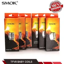 100% Original SMOK Baby Coils TFV8 Baby Tank Big Baby Atomizer 0.15 0.25 ohm V8 Baby-M2 Replacement Head Core Replacement Coil 100% Original SMOK Baby Coils TFV8 Baby Tank Big Baby Atomizer 0.15 0.25 ohm V8 Baby-M2 Replacement Head Core Replacement Coil