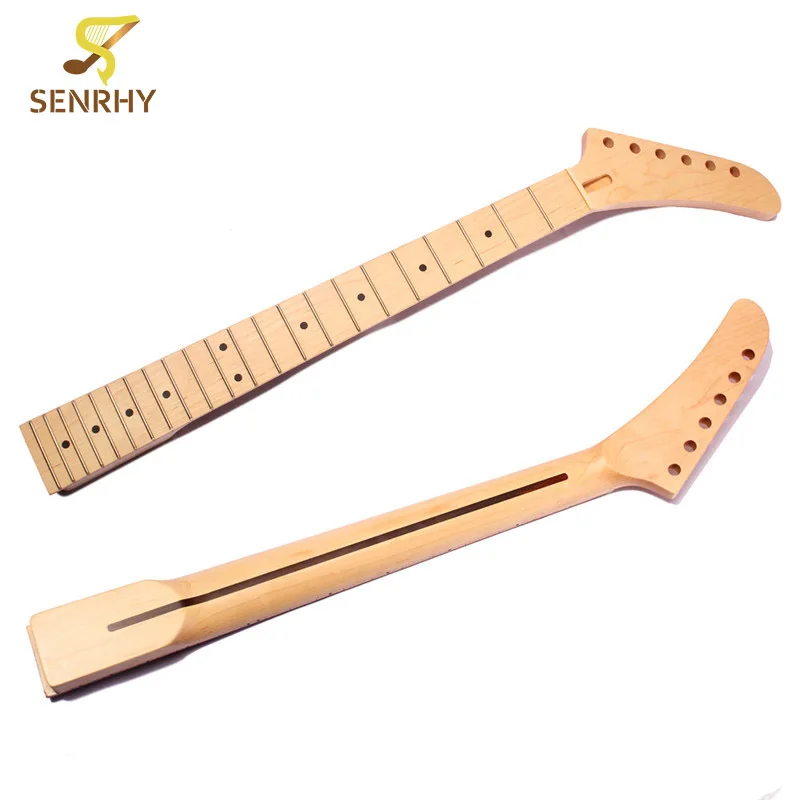 

SENRHY Electric Guitar Neck Paddle Head Dot Inlay 22 Fret Maple For ST Part Replacement Guitar Parts & Accessories Hot Sale