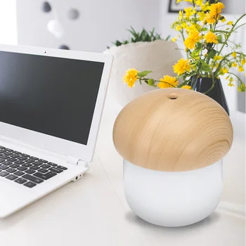 

250ml Ultrasonic Air Humidifier Essential Oil Aromatherapy USB Humidifier Desk Personal Air Mushroom Diffuser with Night Light