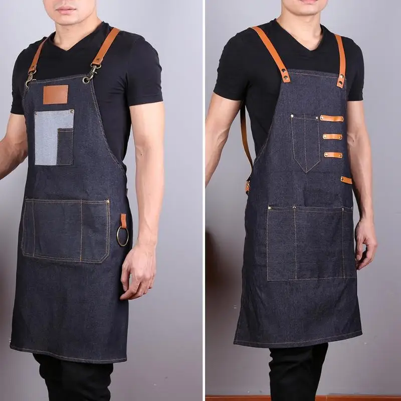 

Barber Sleeveless Denim Apron Hairdresser Hair Cutting Protection Tool Hairdressing Supplies Barber Accessories