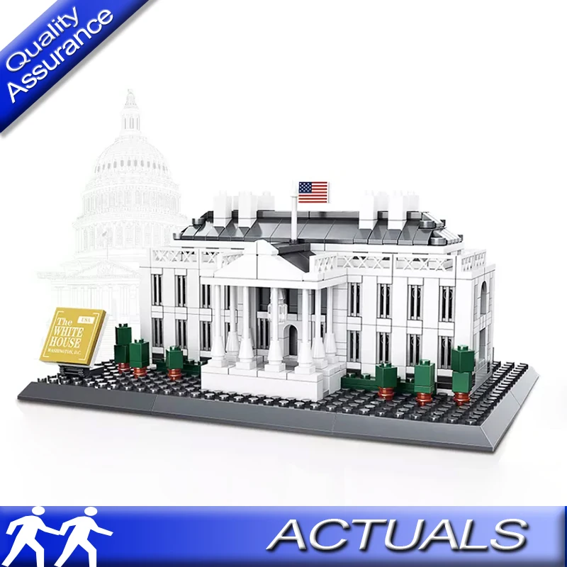 

WANGE 7018 Compatible with Lego Architecture The White House of Washington World Famous Building Model Building Blocks Bricks