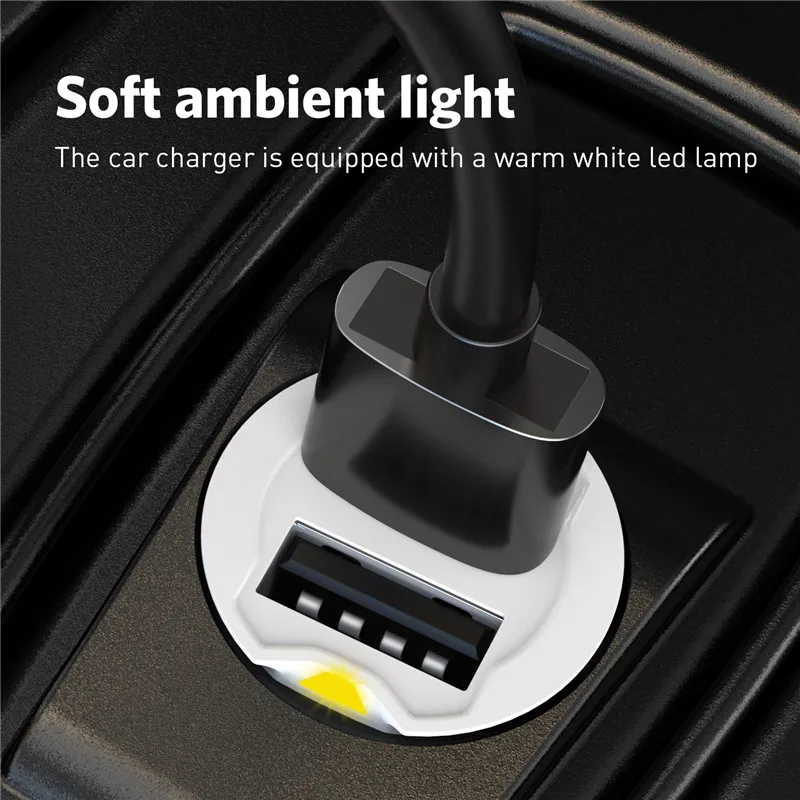 USLION مصغرة المزدوج USB شاحن سيارة 2 ميناء ولاعة السجائر 12 V 2.1A سريع سيارة شاحن محول الطاقة للجوال هاتف لوحي GPS
