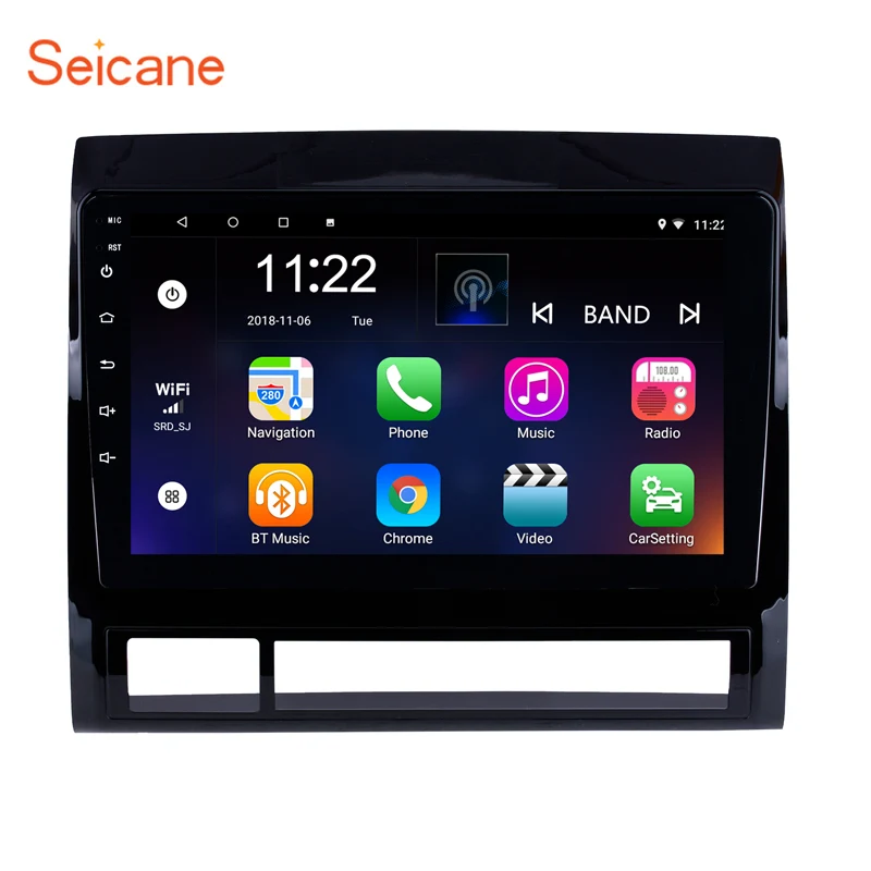 Seicane Android9.0 автомобиль 1Din Авто Navi Стерео для TOYOTA TACOMA/HILUX(Американская версия) 2005 2006 2007 2008-2013 HD 3g wifi gps