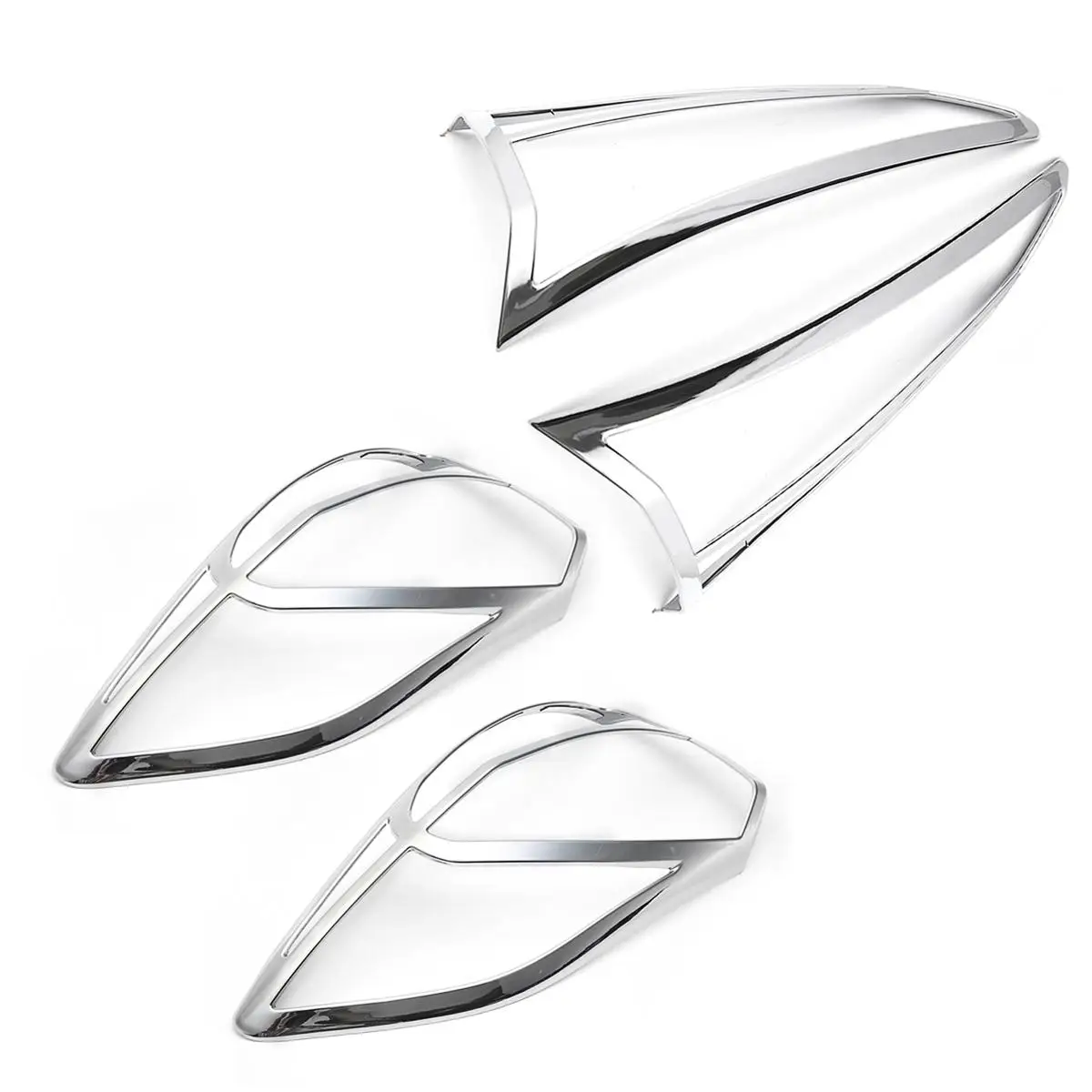 

4Pcs Chrome Rear Fog Light Lamp Cover Trim Insert Accent for Hyundai Tucson 2016 2017 2018 Fog Lamp Frame Garnish