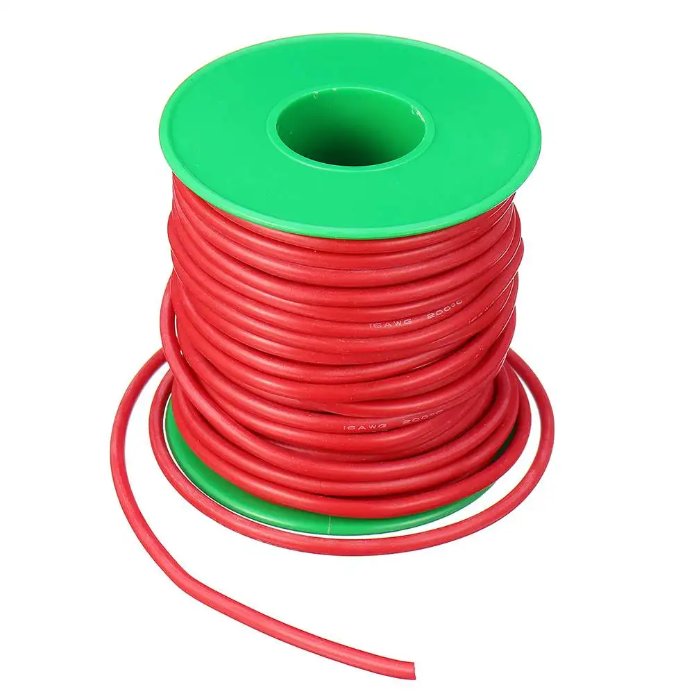 

15 Meter Black/ Red 16AWG Soft Silicone Line High Temperature Tinned Copper Flexible Cable Wire