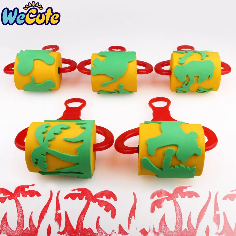 

Wecute 1pc Drawing Toys Roller Seal Sponge Brush Creative Funny Educatianal Baby Children Graffiti Doodle EVA Painting Tools