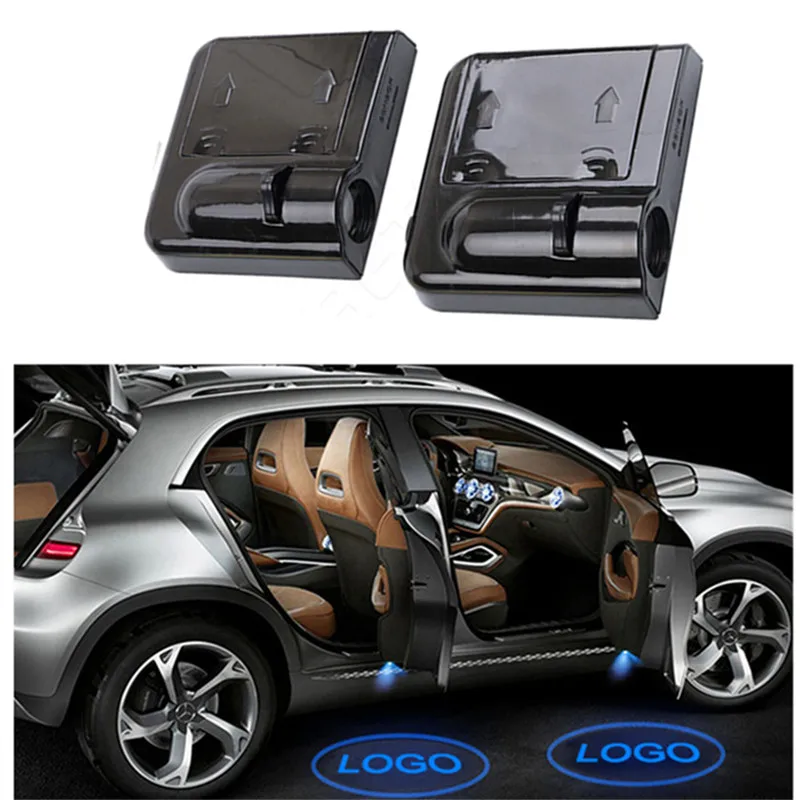 

Wireless Universal Car Logo Welcome Light for BMW VW Honda Toyota Audi Ford Hyundai Mercedes logo Laser projector courtesy light
