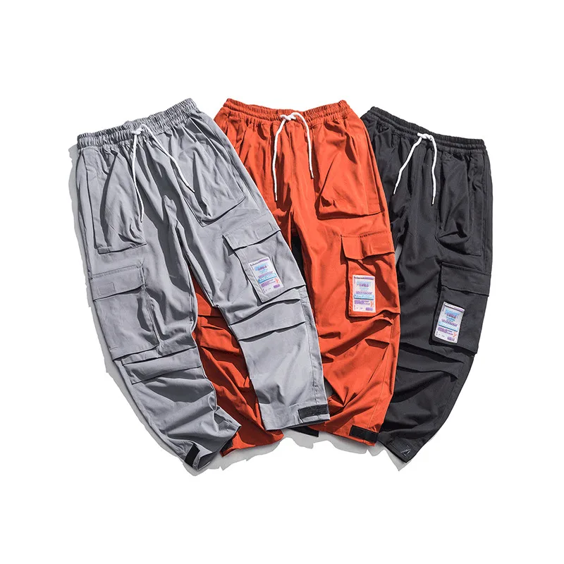 Nueva Coreana Un Hombres Black red Par 2019 dark Es Herramientas Verano Versión Chándal Casual Larga Grande Los Y Tendencia De Primavera Grey Bolsillo Streetwear Pantalones Xw8qv48t