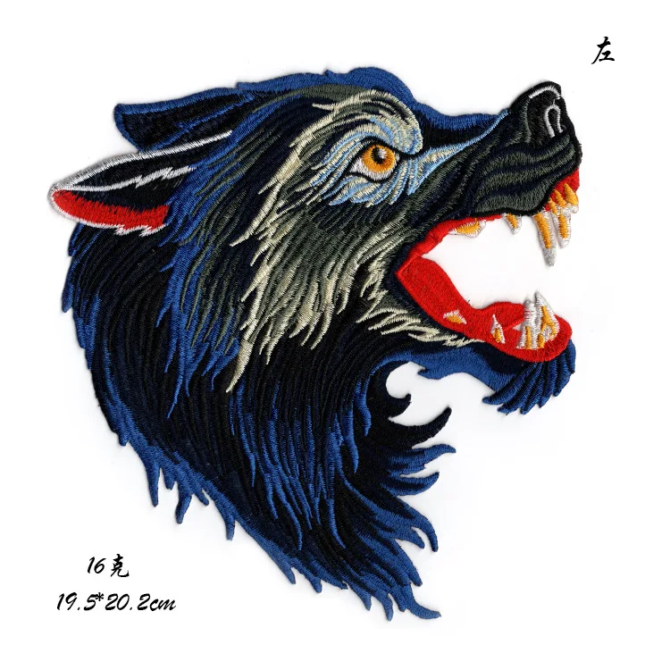 1pair Cartoon Animal Wolf Water Soluble Embroidery Patch for Clothes Iron on Patches Applique Diy Accessorie SC4333 1pair Cartoon Animal Wolf Water Soluble Embroidery Patch for Clothes Iron on Patches Applique Diy Accessorie SC4333