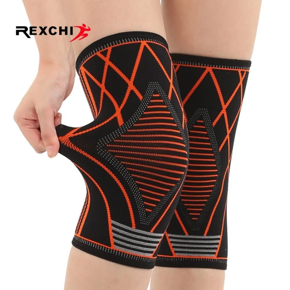 REXCHI 1 пара эластичных спортивных наколенников для женщин и мужчин баскетбольный наколенник волейбольный