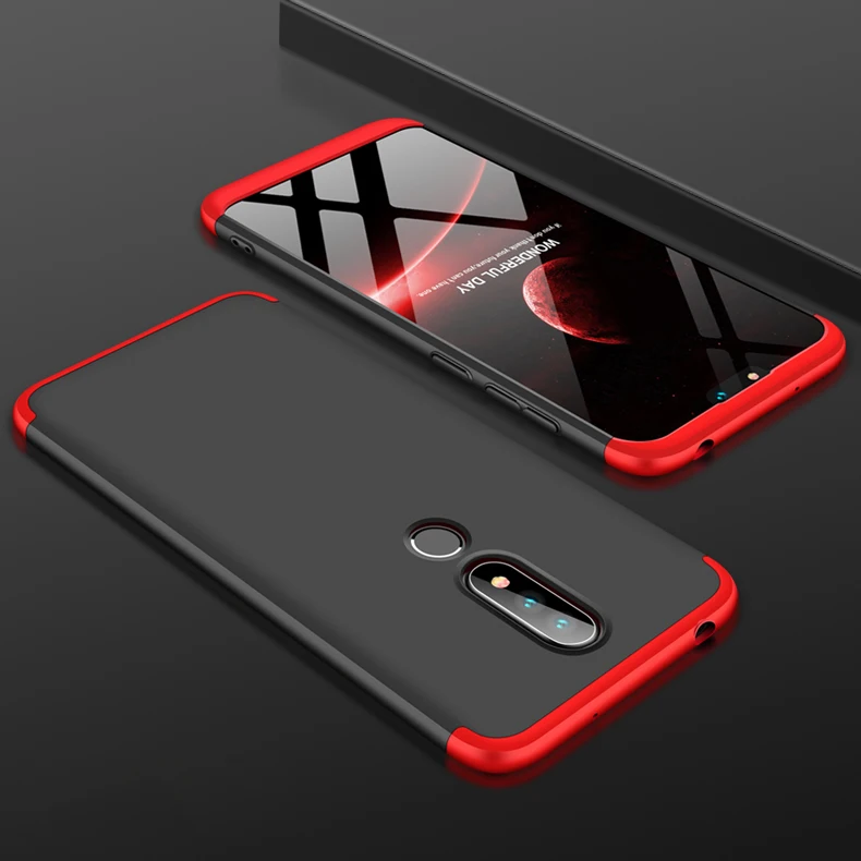 

For Nokia 6.1 Plus Case 360 Degree Protector Full Cover Phone Case for Nokia X6 2018 Nokia6.1 Plus Shockproof Shell Cover