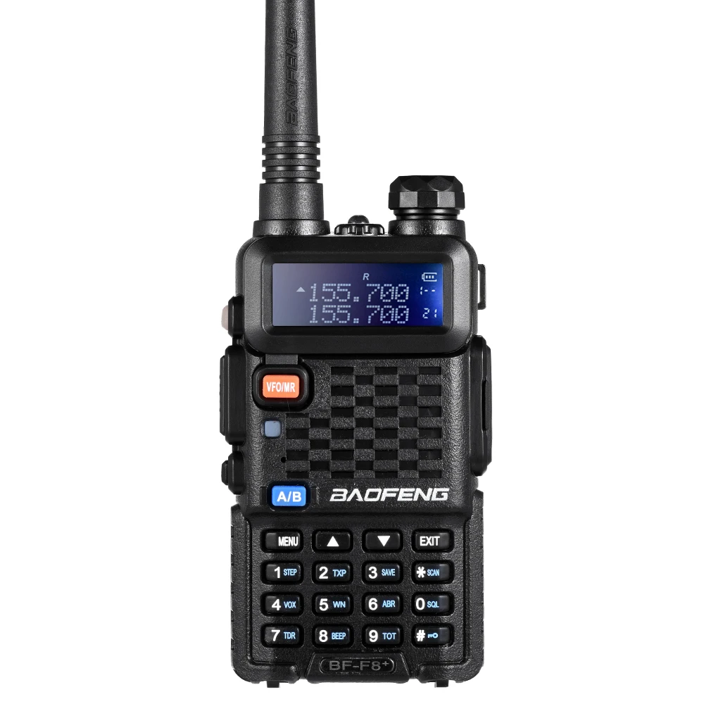 

BAOFENG F8+ VHF/UHF Dual Band Handheld Transceiver Interphone with LCD FM Radio Receiver 5W 128 Memory Channels Walkie Talkie
