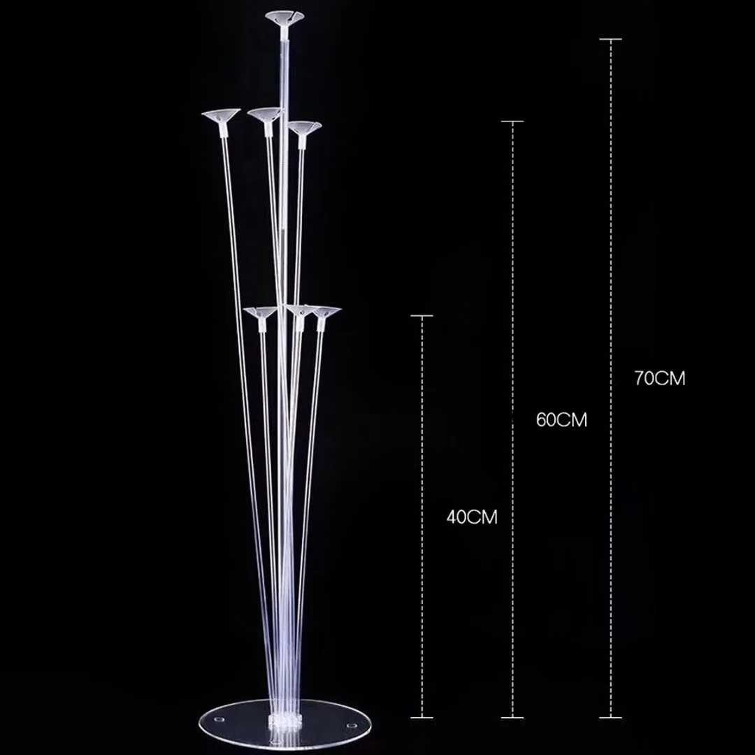  70cm Clear Balloon Holder Column Stand Plastic Balloons Base Kids Birthday Wedding Birthday Balloon
