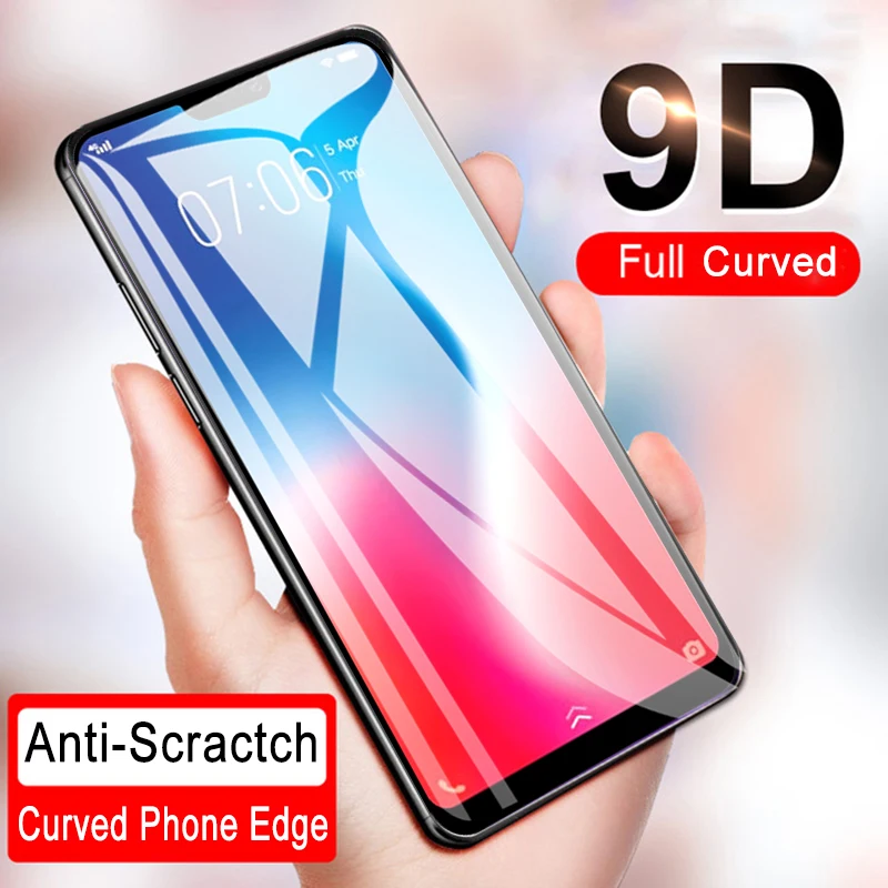 9D Curved Tempered Glass on the for Vivo V9 Screen Protector for Vivo V15 Pro V11 V11i Protective Glass V9pro Protective Film