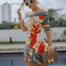 Bodycon Sexy Party Dress Women Summer 2019 Fashion Off Shoulder Print Casual Dress Ladies Patchwork Cotton Mini Dress For Women Bodycon Sexy Party Dress Women Summer 2019 Fashion Off Shoulder Print Casual Dress Ladies Patchwork Cotton Mini Dress For Women