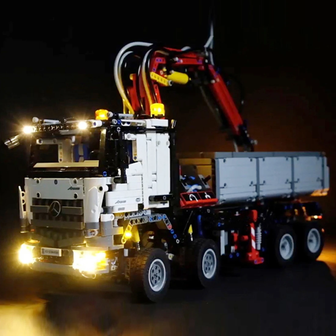 

LED Light Building Block Modified DIY Kit for LE GO Mercedes-Benz Arocs 3245 42043 Truck Car Toy Kids Gift (Light Included Only)