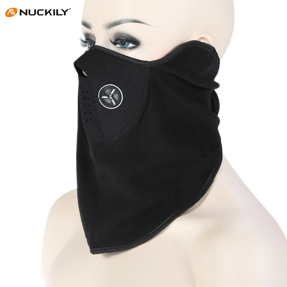 NUCKILY Winter Windproof Fleece Cycling Mask Outdoor Riding Face Guard