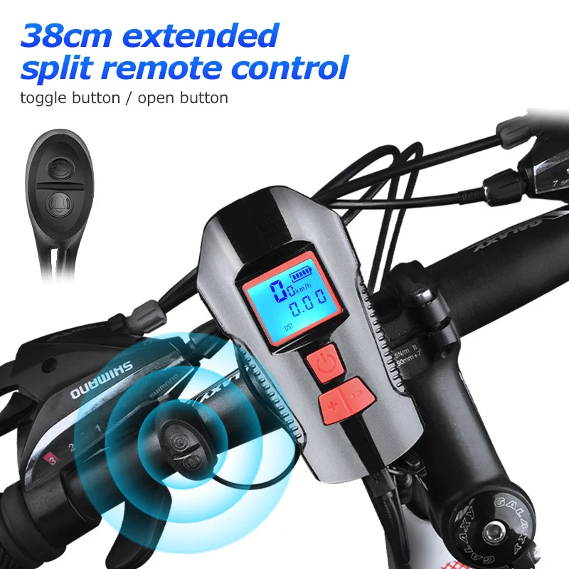 Waterproof Bicycle Front Light with USB Charging, Speed Meter and LCD Screen 5