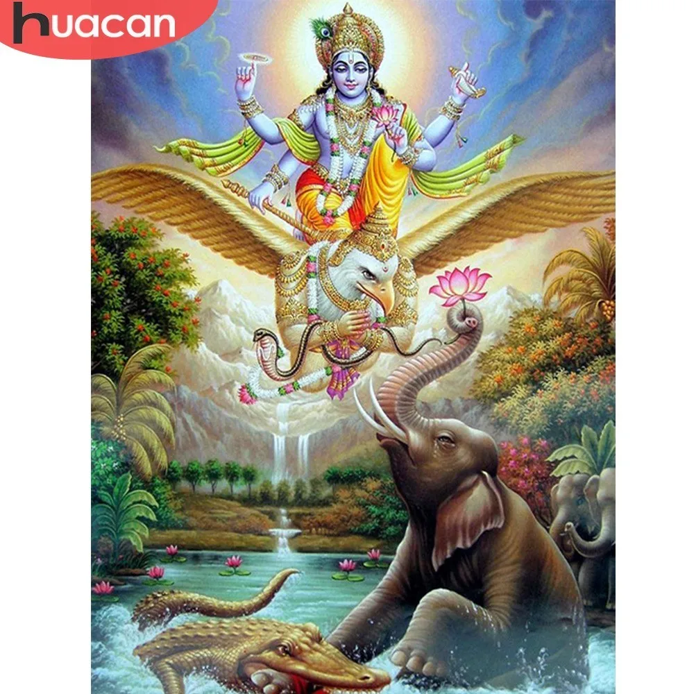 

HUACAN Diamond Painting Cross Stitch Full Square DIY Religion Rhinestone Mosaic Diamond Embroidery Sale Portrait Home Decor