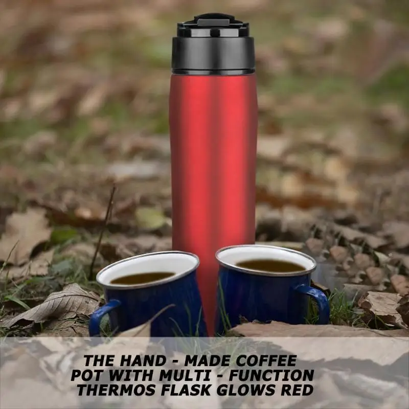 

Stainless Steel Portable French Press Vacuum Coffee Pot Plunger With Filter Double Wall Coffee Maker Coffee Tea Travel Mug