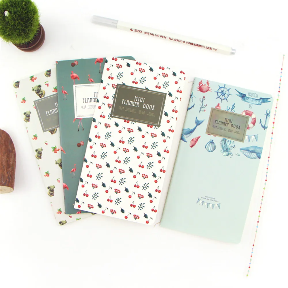 24 Sheets Cactus Flamingo Cherry Planner Notebook To Do List Organizer Diary w16 Student Supply School Creative Cute | Канцтовары для