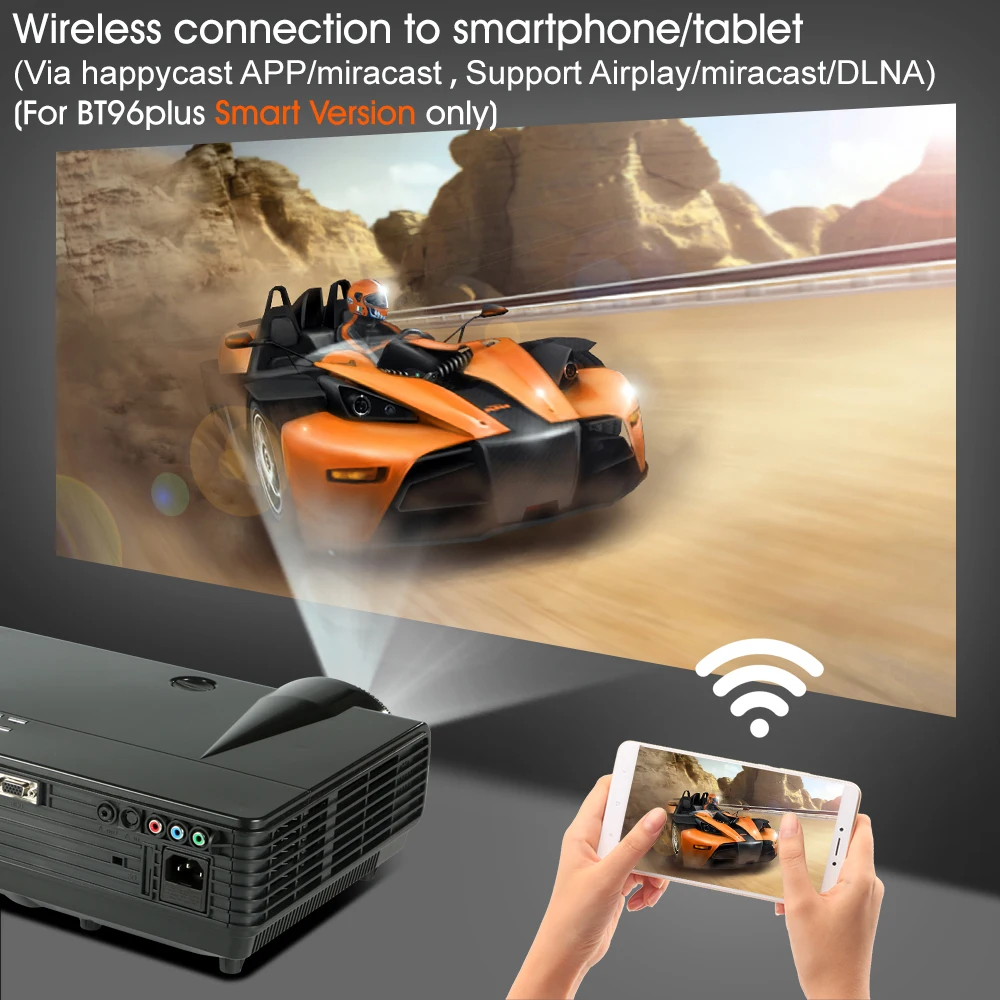 200 дюймовый голограмма светодиодный HD проектор BYINTEK MOON T96Plus для домашнего