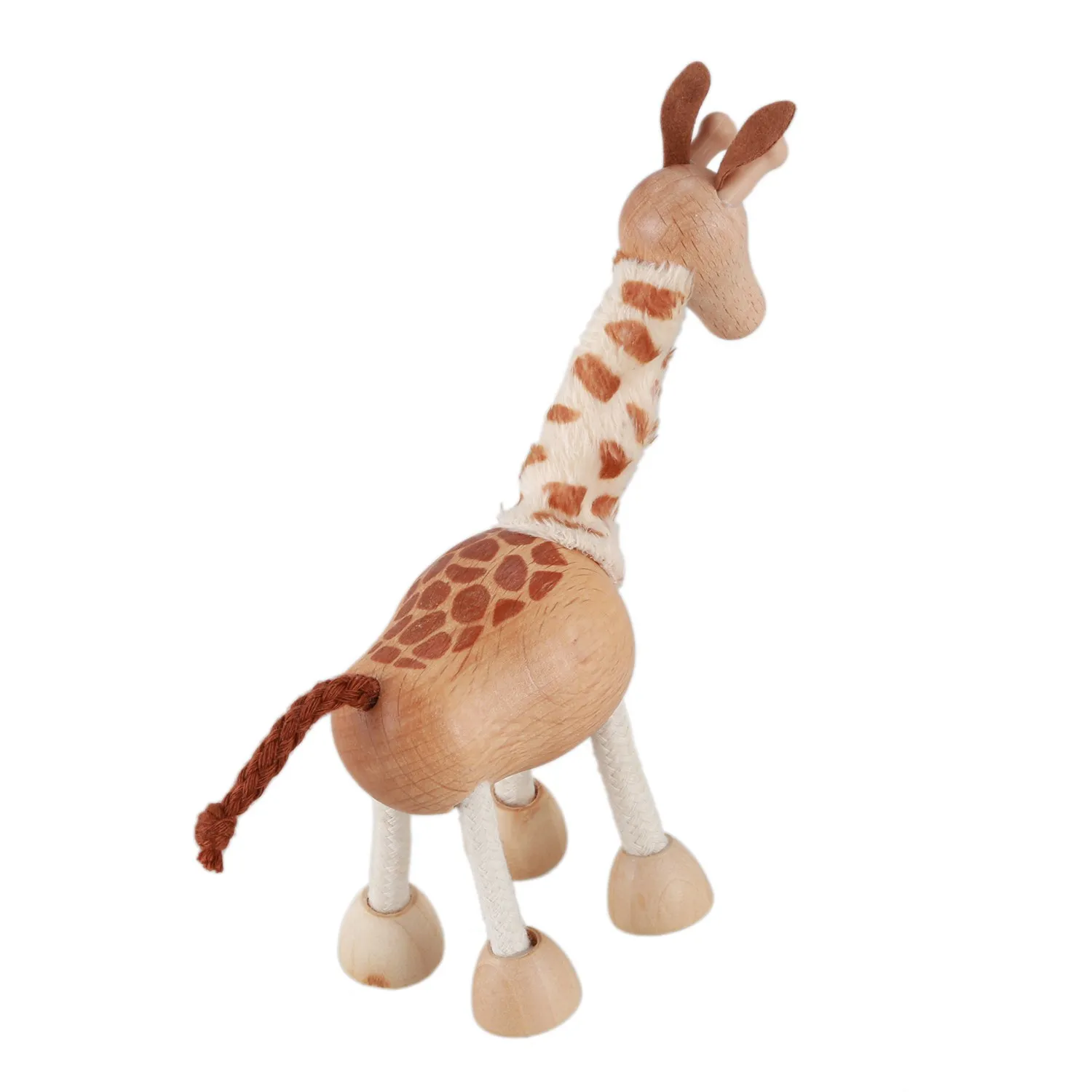 Милые деревянные фигурки жирафа, Декоративные животные для строительных блоков, маленькая модель моделирования, обучающая игрушка для ребенка