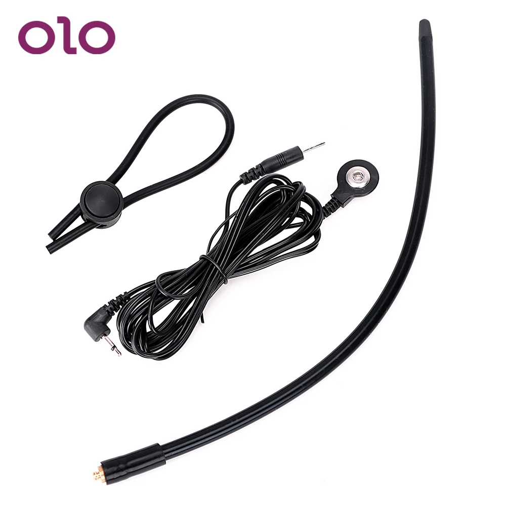 

OLO Electro Stimulate Catheter Sounding Penis Plug Conductive Silicone Urethral Dilator Sex Toys For Men Adult Products