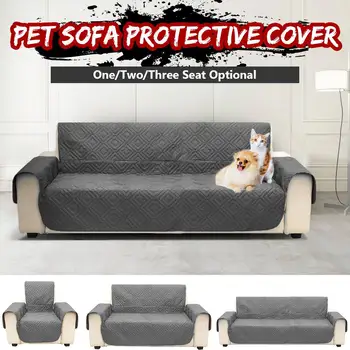 

Grey 1/2/3 Seat Pet Sofa Couch Protective Cover Removable Waterproof Anti-slip Dog Cat Sofa Mat