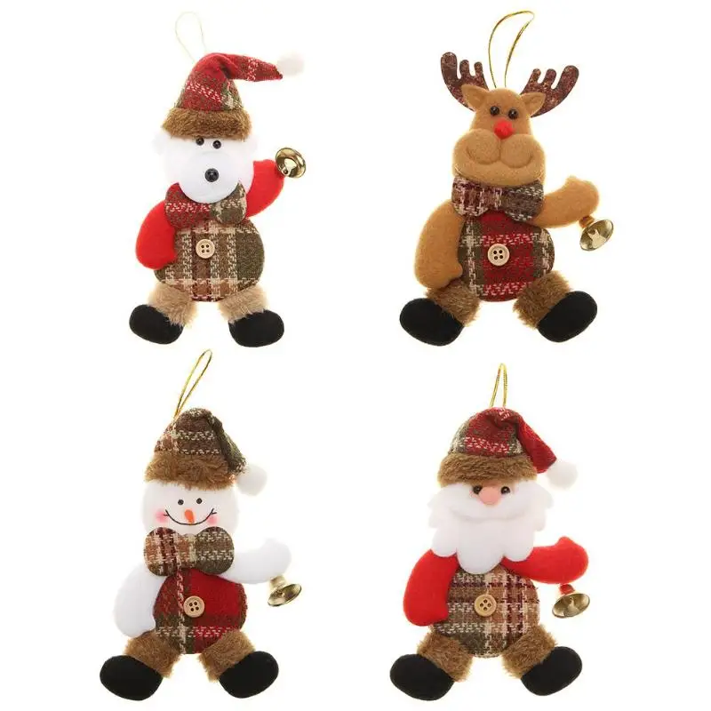 

1PC Cute Christmas Angel Decor Girl Boy Plush Doll Ski Pendant Tree Ornaments Christmas Decoration for Home Natal Noel