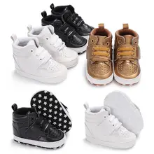 Американские модные мягкие теплые ботинки для маленьких мальчиков и девочек Нескользящая детская обувь для новорожденных 0-18 месяцев